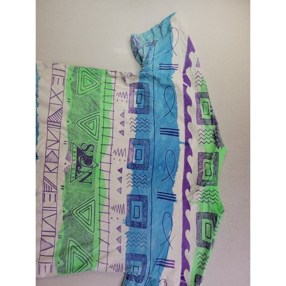 Vintage 80's Sun Triangle Men X/XL Tourist Shirt Tee Bahamas Single Stitch Aztec - Picture 10 of 11